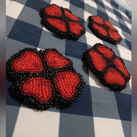 Flat beaded poppies ( Buy 3 Get The 4th 50% Off ) - Picture 4 of 4